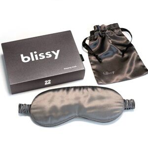 Blissy Grey Silk Sleep Mask